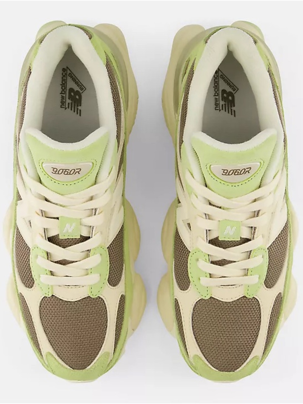 🐻🍋🟩 New Balance 9060 R Brown Green 🍋🟩🐻 - Picture 3 of 4
